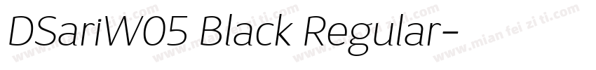 DSariW05 Black Regular字体转换